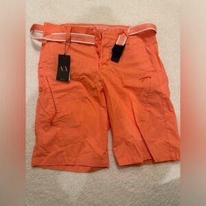 NWT Armani Exchange Men Shorts with Belt